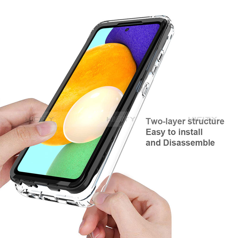 Silikon Schutzhülle Rahmen Tasche Hülle Durchsichtig Transparent 360 Grad Ganzkörper JX1 für Samsung Galaxy A52s 5G