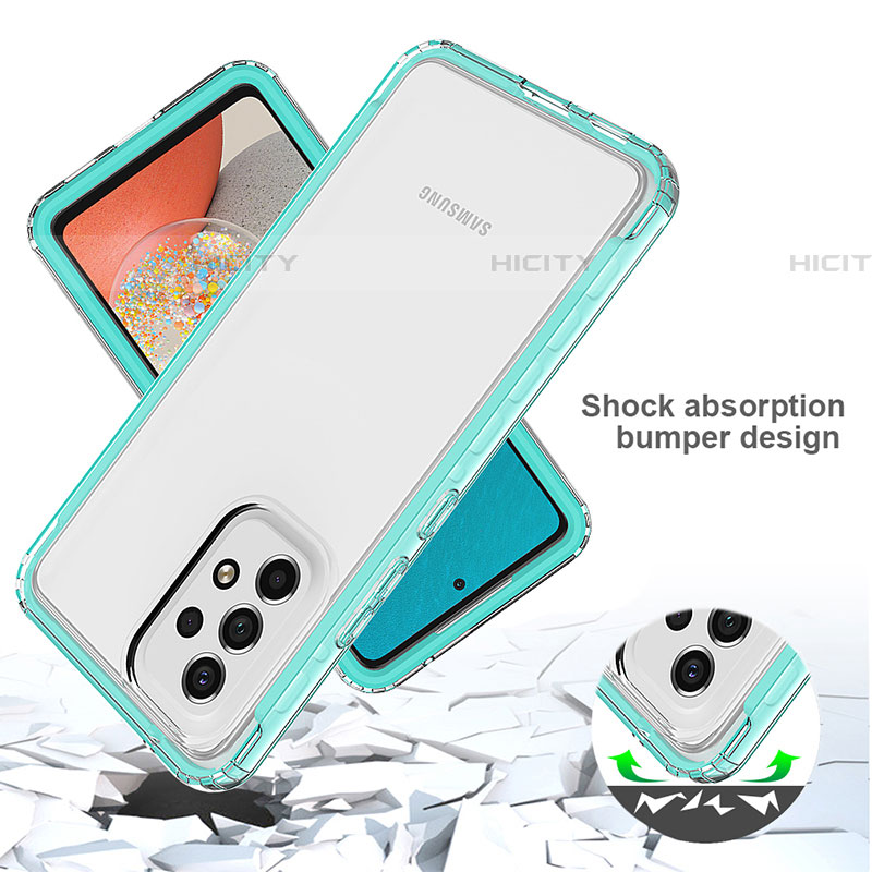 Silikon Schutzhülle Rahmen Tasche Hülle Durchsichtig Transparent 360 Grad Ganzkörper JX1 für Samsung Galaxy A53 5G