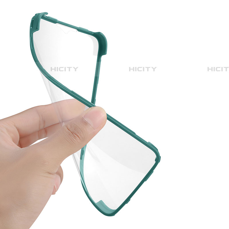 Silikon Schutzhülle Rahmen Tasche Hülle Durchsichtig Transparent 360 Grad Ganzkörper MJ1 für Samsung Galaxy A03s groß