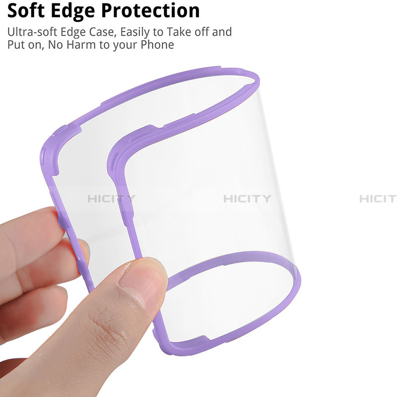 Silikon Schutzhülle Rahmen Tasche Hülle Durchsichtig Transparent 360 Grad Ganzkörper MJ1 für Samsung Galaxy A32 4G groß