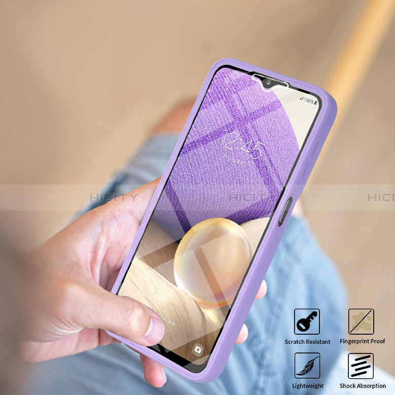 Silikon Schutzhülle Rahmen Tasche Hülle Durchsichtig Transparent 360 Grad Ganzkörper MJ1 für Samsung Galaxy A32 5G groß