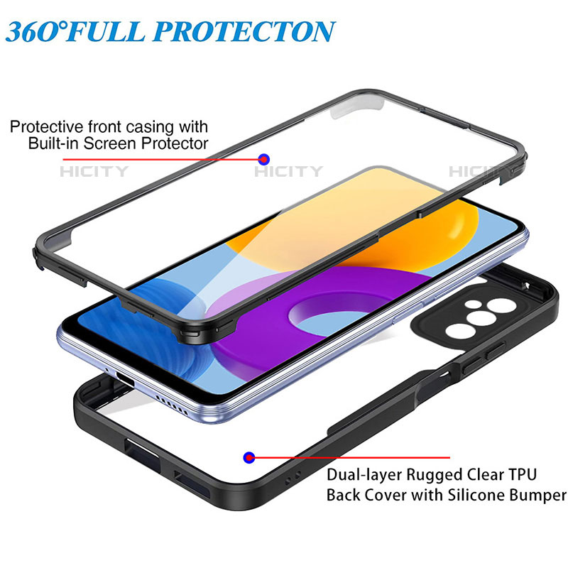 Silikon Schutzhülle Rahmen Tasche Hülle Durchsichtig Transparent 360 Grad Ganzkörper MJ1 für Samsung Galaxy M52 5G