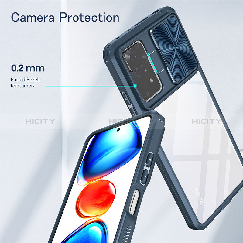 Silikon Schutzhülle Rahmen Tasche Hülle Durchsichtig Transparent 360 Grad Ganzkörper QW1 für Xiaomi Redmi Note 11 Pro 5G