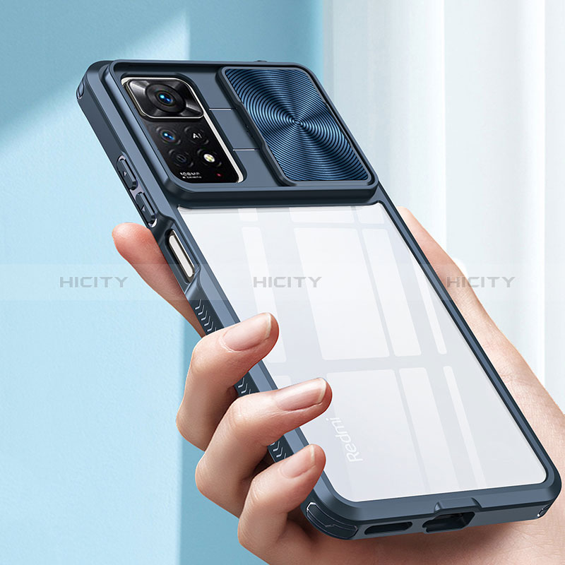 Silikon Schutzhülle Rahmen Tasche Hülle Durchsichtig Transparent 360 Grad Ganzkörper QW1 für Xiaomi Redmi Note 11 Pro 5G