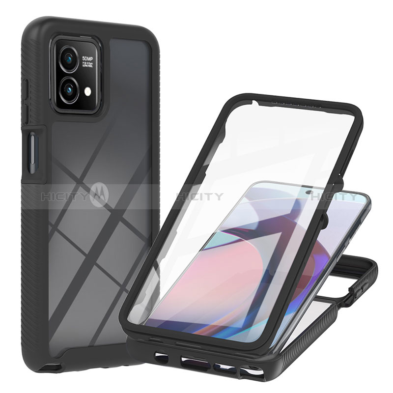 Silikon Schutzhülle Rahmen Tasche Hülle Durchsichtig Transparent 360 Grad Ganzkörper YB1 für Motorola Moto G Stylus (2023) 4G