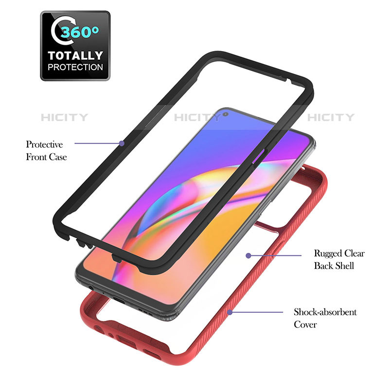 Silikon Schutzhülle Rahmen Tasche Hülle Durchsichtig Transparent 360 Grad Ganzkörper YB1 für Oppo A94 4G