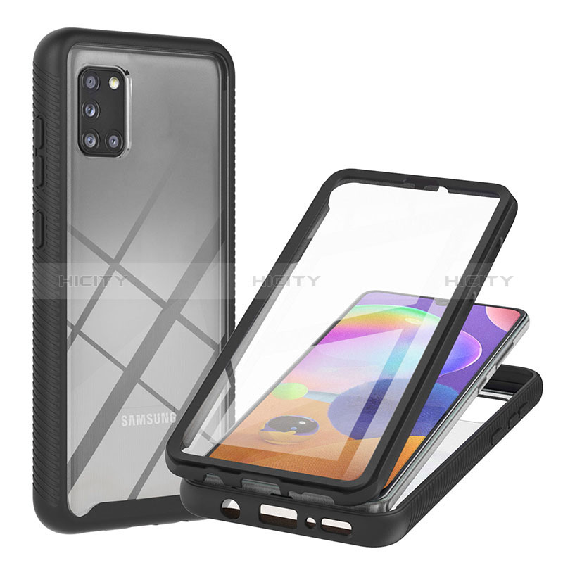 Silikon Schutzhülle Rahmen Tasche Hülle Durchsichtig Transparent 360 Grad Ganzkörper YB2 für Samsung Galaxy A31