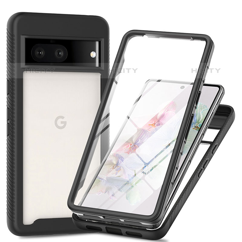 Silikon Schutzhülle Rahmen Tasche Hülle Durchsichtig Transparent 360 Grad Ganzkörper ZJ1 für Google Pixel 7 5G