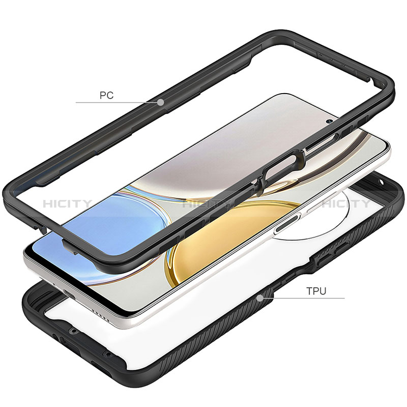 Silikon Schutzhülle Rahmen Tasche Hülle Durchsichtig Transparent 360 Grad Ganzkörper ZJ1 für Huawei Honor Magic4 Lite 4G groß