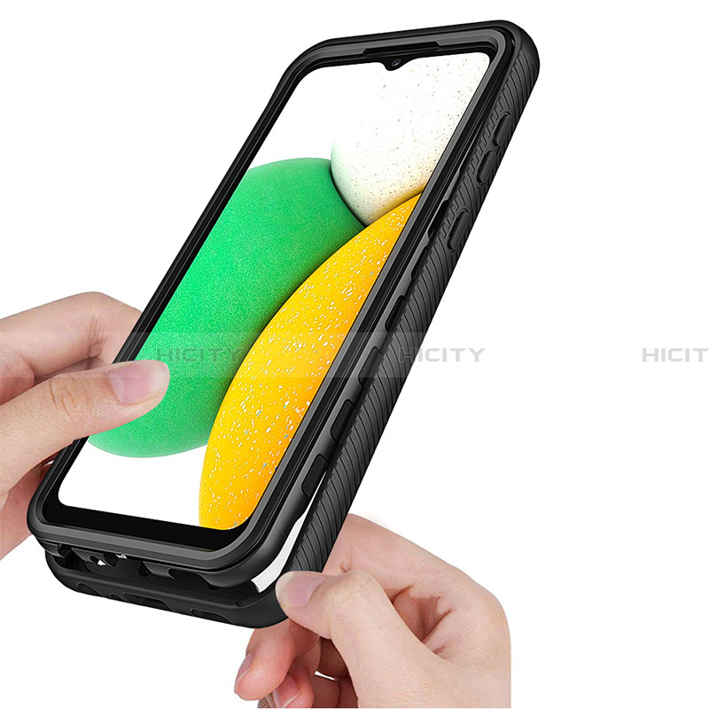 Silikon Schutzhülle Rahmen Tasche Hülle Durchsichtig Transparent 360 Grad Ganzkörper ZJ1 für Samsung Galaxy A03 Core