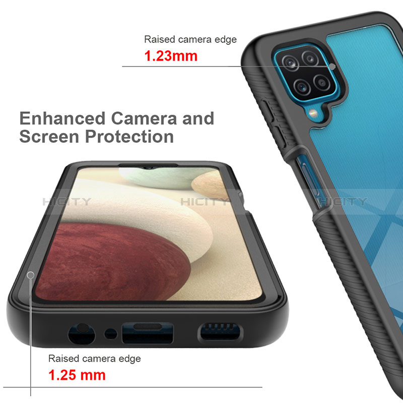 Silikon Schutzhülle Rahmen Tasche Hülle Durchsichtig Transparent 360 Grad Ganzkörper ZJ1 für Samsung Galaxy A12 5G