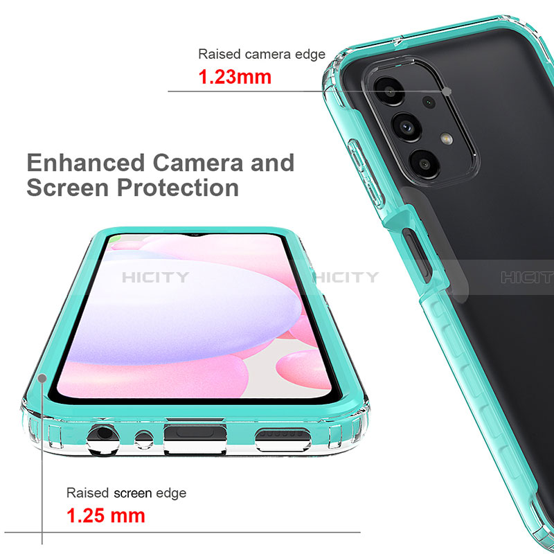 Silikon Schutzhülle Rahmen Tasche Hülle Durchsichtig Transparent 360 Grad Ganzkörper ZJ1 für Samsung Galaxy A13 4G groß