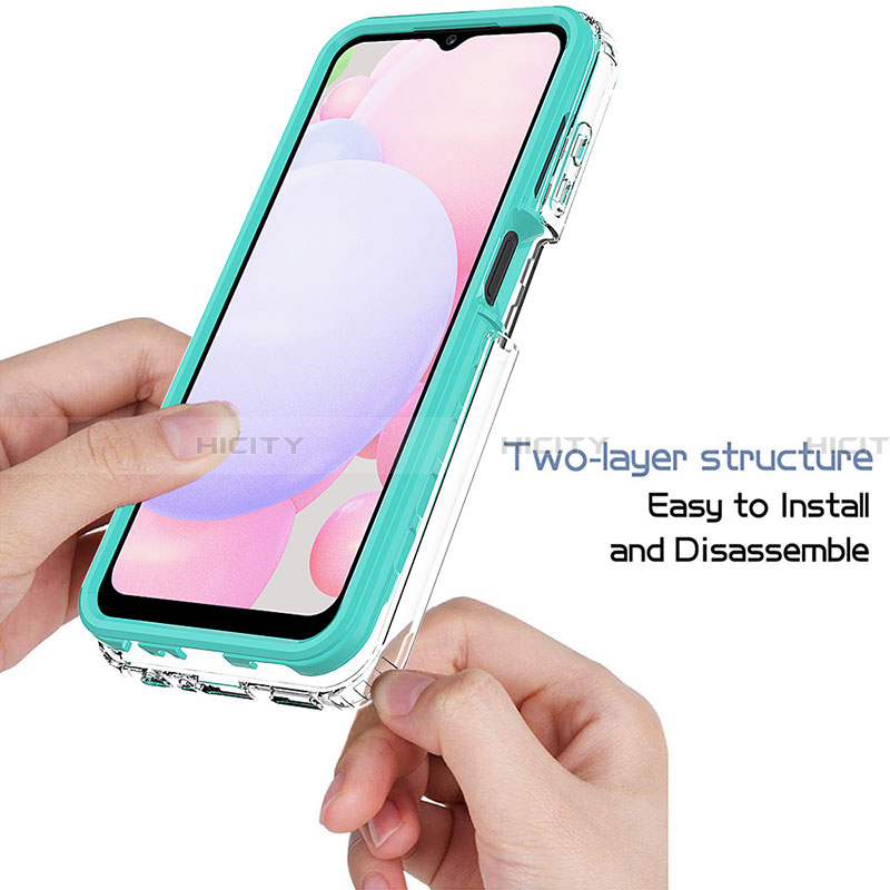 Silikon Schutzhülle Rahmen Tasche Hülle Durchsichtig Transparent 360 Grad Ganzkörper ZJ1 für Samsung Galaxy A13 4G