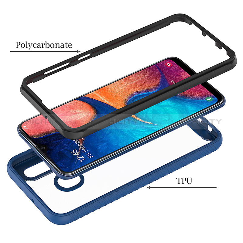 Silikon Schutzhülle Rahmen Tasche Hülle Durchsichtig Transparent 360 Grad Ganzkörper ZJ1 für Samsung Galaxy A30