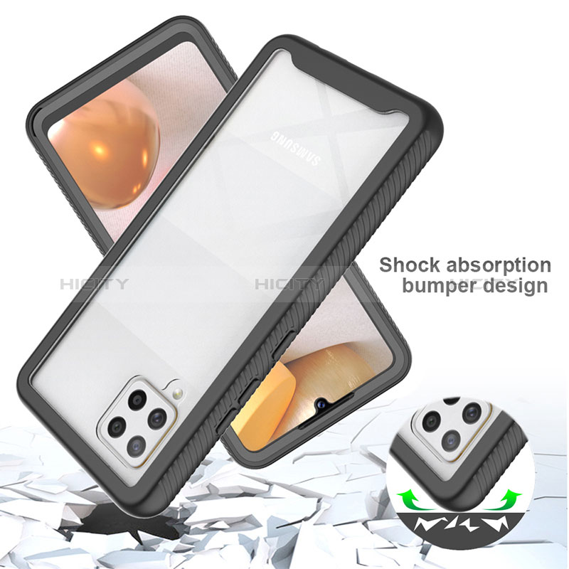 Silikon Schutzhülle Rahmen Tasche Hülle Durchsichtig Transparent 360 Grad Ganzkörper ZJ1 für Samsung Galaxy A42 5G groß