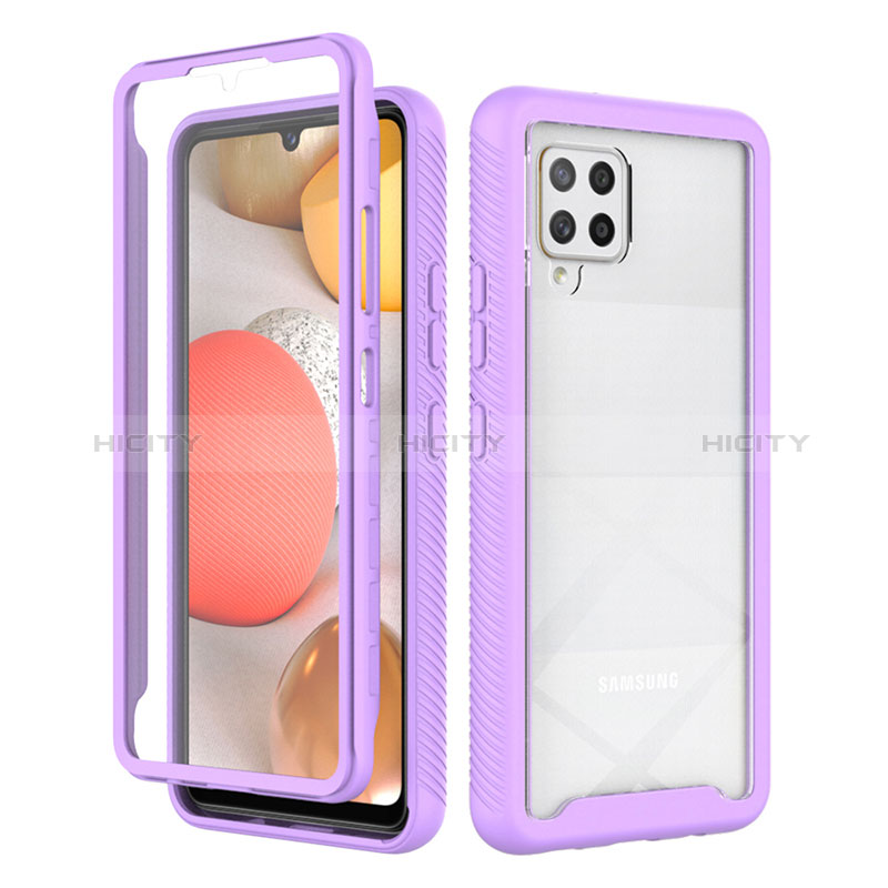 Silikon Schutzhülle Rahmen Tasche Hülle Durchsichtig Transparent 360 Grad Ganzkörper ZJ1 für Samsung Galaxy A42 5G groß