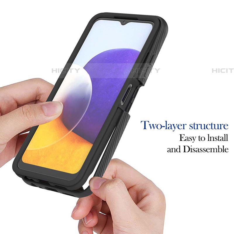 Silikon Schutzhülle Rahmen Tasche Hülle Durchsichtig Transparent 360 Grad Ganzkörper ZJ1 für Samsung Galaxy F42 5G