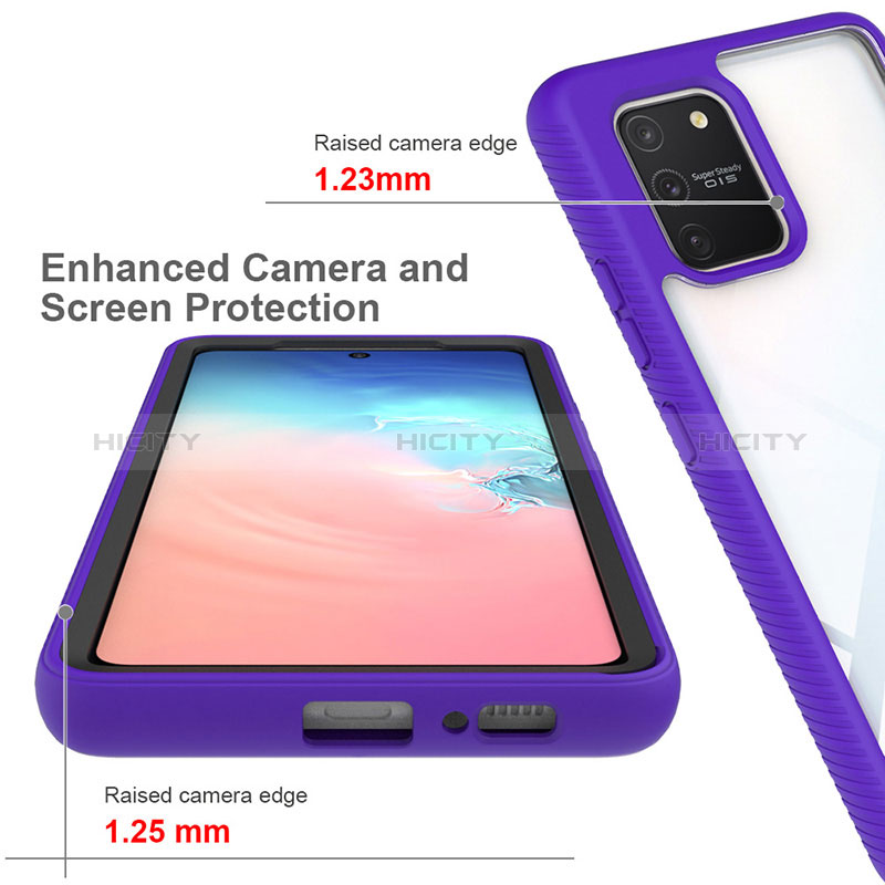 Silikon Schutzhülle Rahmen Tasche Hülle Durchsichtig Transparent 360 Grad Ganzkörper ZJ1 für Samsung Galaxy S10 Lite