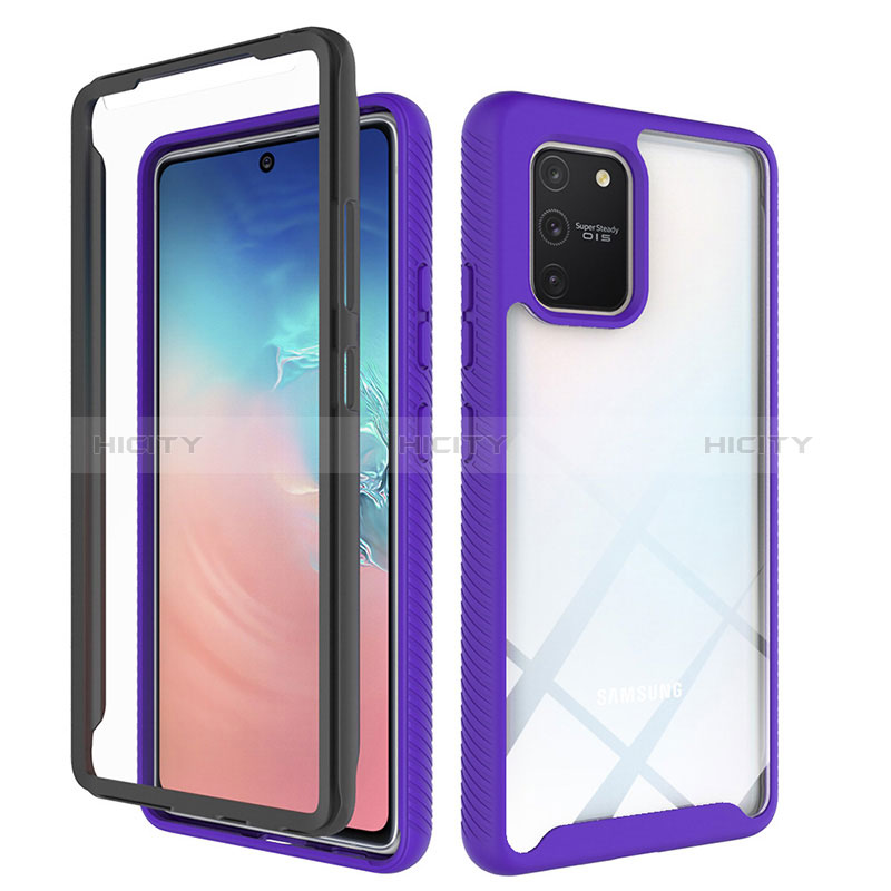 Silikon Schutzhülle Rahmen Tasche Hülle Durchsichtig Transparent 360 Grad Ganzkörper ZJ1 für Samsung Galaxy S10 Lite