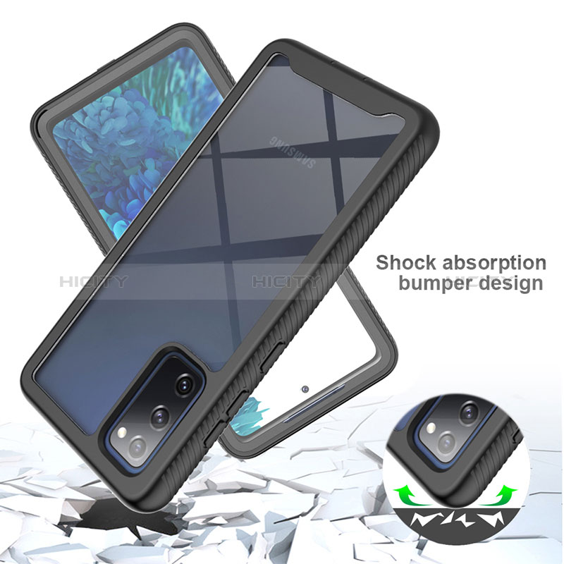 Silikon Schutzhülle Rahmen Tasche Hülle Durchsichtig Transparent 360 Grad Ganzkörper ZJ1 für Samsung Galaxy S20 FE 4G groß