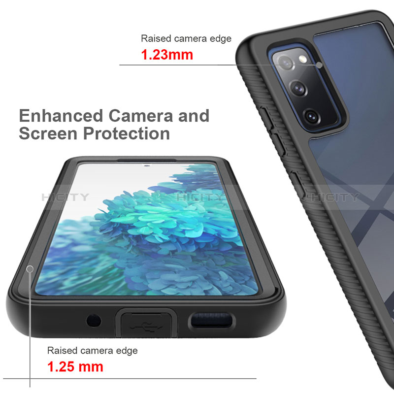 Silikon Schutzhülle Rahmen Tasche Hülle Durchsichtig Transparent 360 Grad Ganzkörper ZJ1 für Samsung Galaxy S20 FE 5G groß