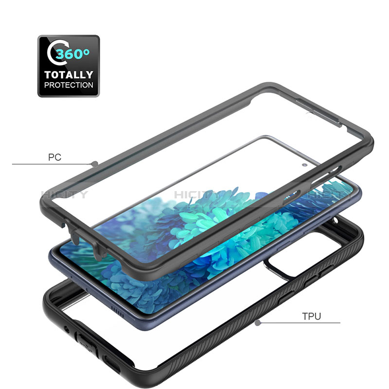 Silikon Schutzhülle Rahmen Tasche Hülle Durchsichtig Transparent 360 Grad Ganzkörper ZJ1 für Samsung Galaxy S20 FE 5G groß