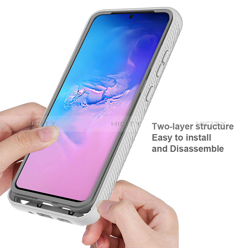 Silikon Schutzhülle Rahmen Tasche Hülle Durchsichtig Transparent 360 Grad Ganzkörper ZJ1 für Samsung Galaxy S20 Ultra 5G groß