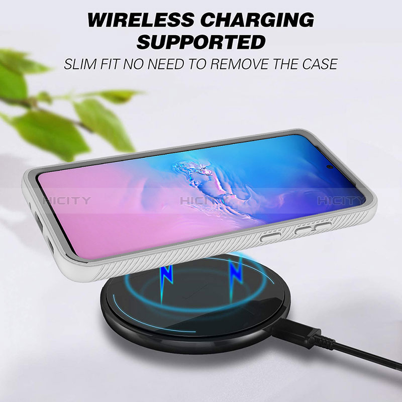 Silikon Schutzhülle Rahmen Tasche Hülle Durchsichtig Transparent 360 Grad Ganzkörper ZJ1 für Samsung Galaxy S20 Ultra 5G groß