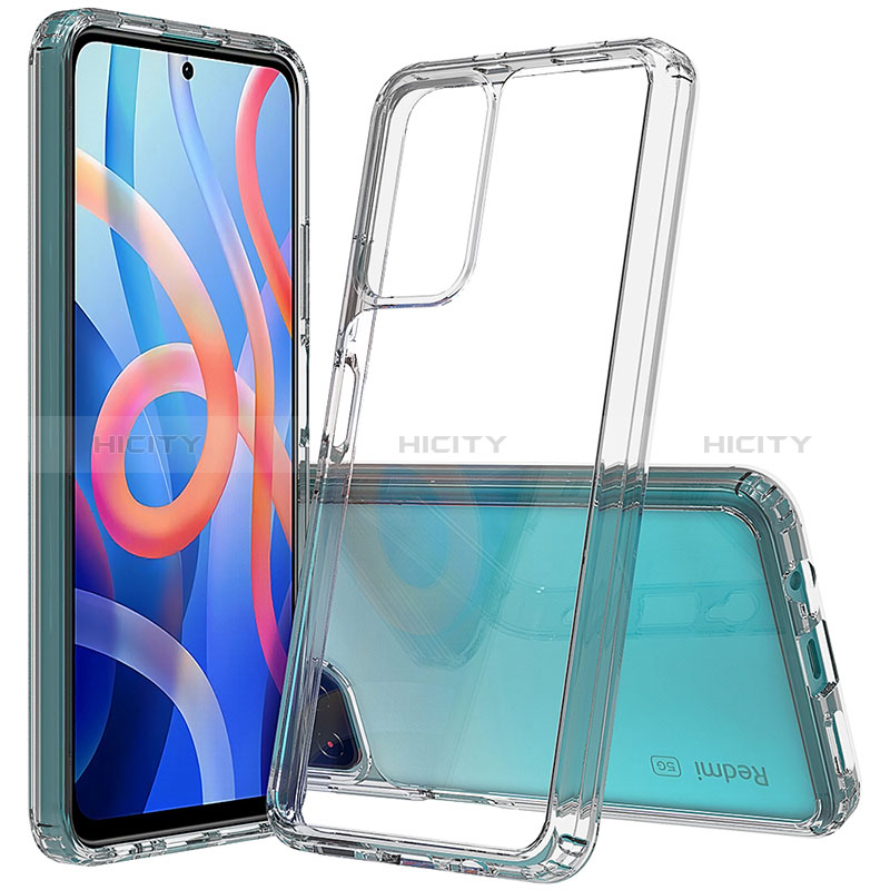 Silikon Schutzhülle Rahmen Tasche Hülle Durchsichtig Transparent 360 Grad Ganzkörper ZJ1 für Xiaomi Poco M4 Pro 5G