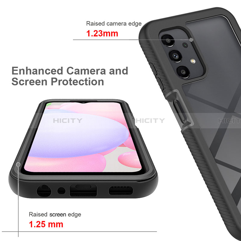 Silikon Schutzhülle Rahmen Tasche Hülle Durchsichtig Transparent 360 Grad Ganzkörper ZJ2 für Samsung Galaxy A13 4G