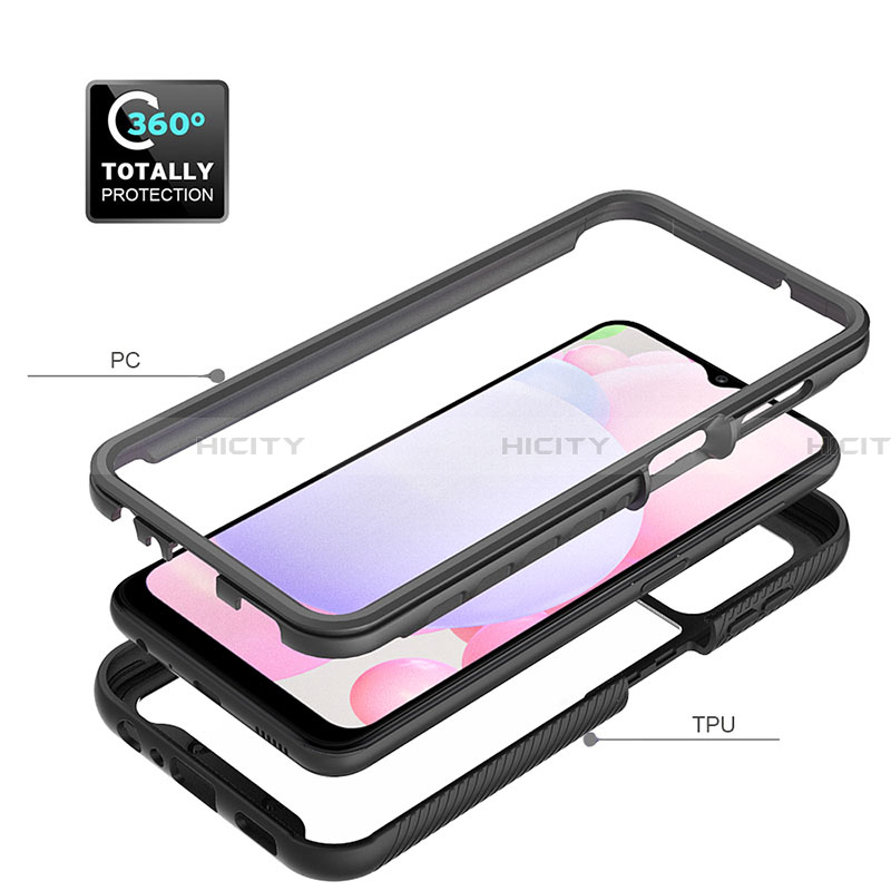 Silikon Schutzhülle Rahmen Tasche Hülle Durchsichtig Transparent 360 Grad Ganzkörper ZJ2 für Samsung Galaxy A13 4G groß