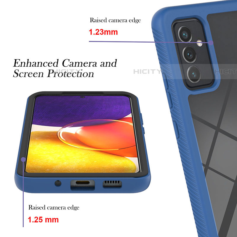 Silikon Schutzhülle Rahmen Tasche Hülle Durchsichtig Transparent 360 Grad Ganzkörper ZJ2 für Samsung Galaxy A82 5G