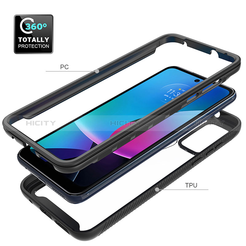 Silikon Schutzhülle Rahmen Tasche Hülle Durchsichtig Transparent 360 Grad Ganzkörper ZJ3 für Motorola Moto G Play Gen 2