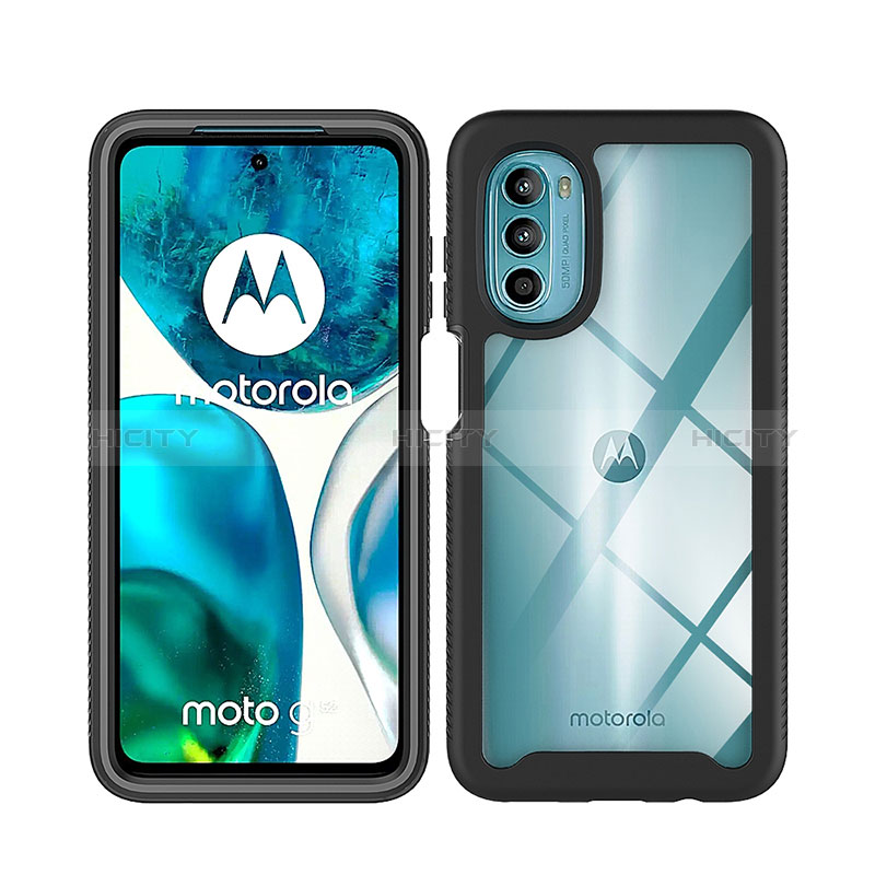 Silikon Schutzhülle Rahmen Tasche Hülle Durchsichtig Transparent 360 Grad Ganzkörper ZJ3 für Motorola Moto G82 5G groß