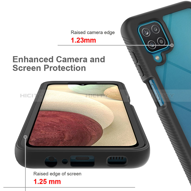 Silikon Schutzhülle Rahmen Tasche Hülle Durchsichtig Transparent 360 Grad Ganzkörper ZJ3 für Samsung Galaxy A12 5G