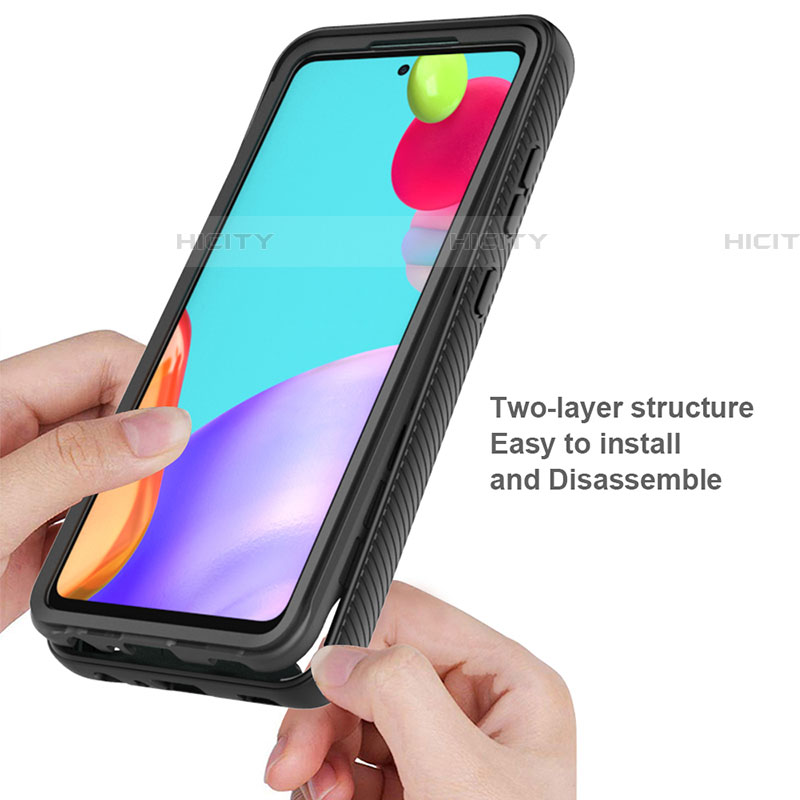Silikon Schutzhülle Rahmen Tasche Hülle Durchsichtig Transparent 360 Grad Ganzkörper ZJ3 für Samsung Galaxy A52 4G