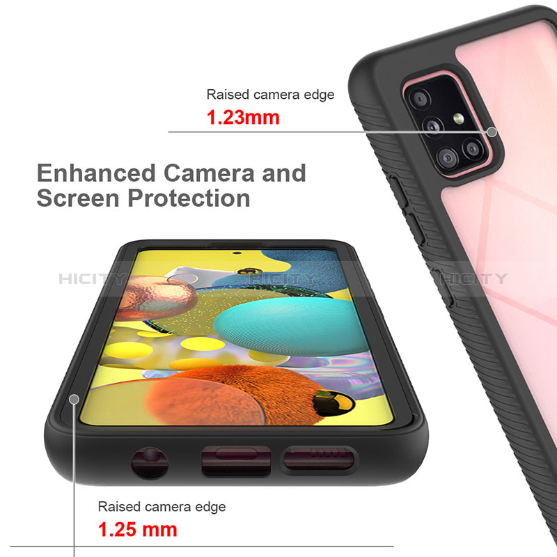 Silikon Schutzhülle Rahmen Tasche Hülle Durchsichtig Transparent 360 Grad Ganzkörper ZJ3 für Samsung Galaxy M40S groß