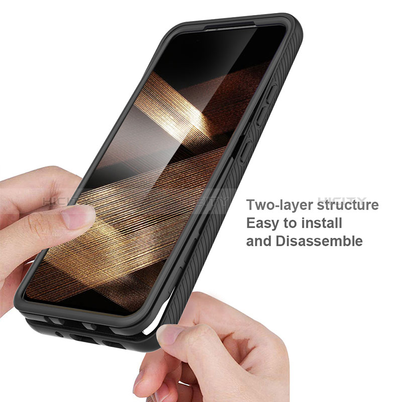 Silikon Schutzhülle Rahmen Tasche Hülle Durchsichtig Transparent 360 Grad Ganzkörper ZJ4 für Samsung Galaxy A15 4G