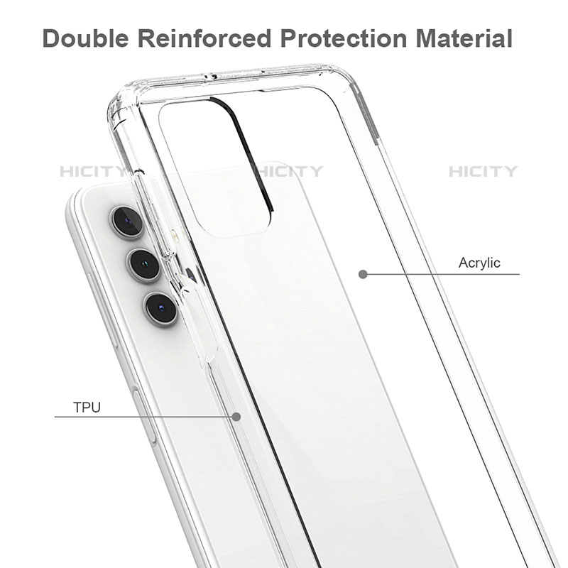 Silikon Schutzhülle Rahmen Tasche Hülle Durchsichtig Transparent 360 Grad Ganzkörper ZJ4 für Samsung Galaxy M32 5G