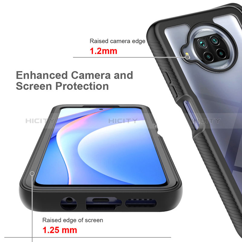 Silikon Schutzhülle Rahmen Tasche Hülle Durchsichtig Transparent 360 Grad Ganzkörper ZJ4 für Xiaomi Mi 10i 5G