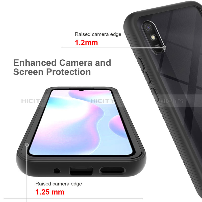 Silikon Schutzhülle Rahmen Tasche Hülle Durchsichtig Transparent 360 Grad Ganzkörper ZJ4 für Xiaomi Redmi 9i