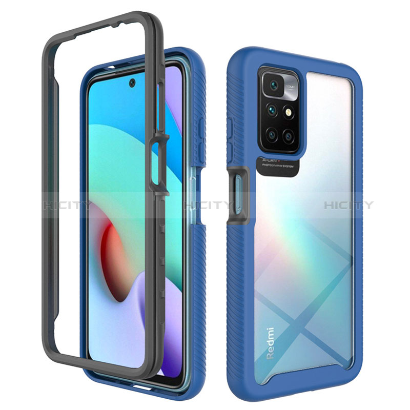 Silikon Schutzhülle Rahmen Tasche Hülle Durchsichtig Transparent 360 Grad Ganzkörper ZJ4 für Xiaomi Redmi Note 11 4G (2021) groß