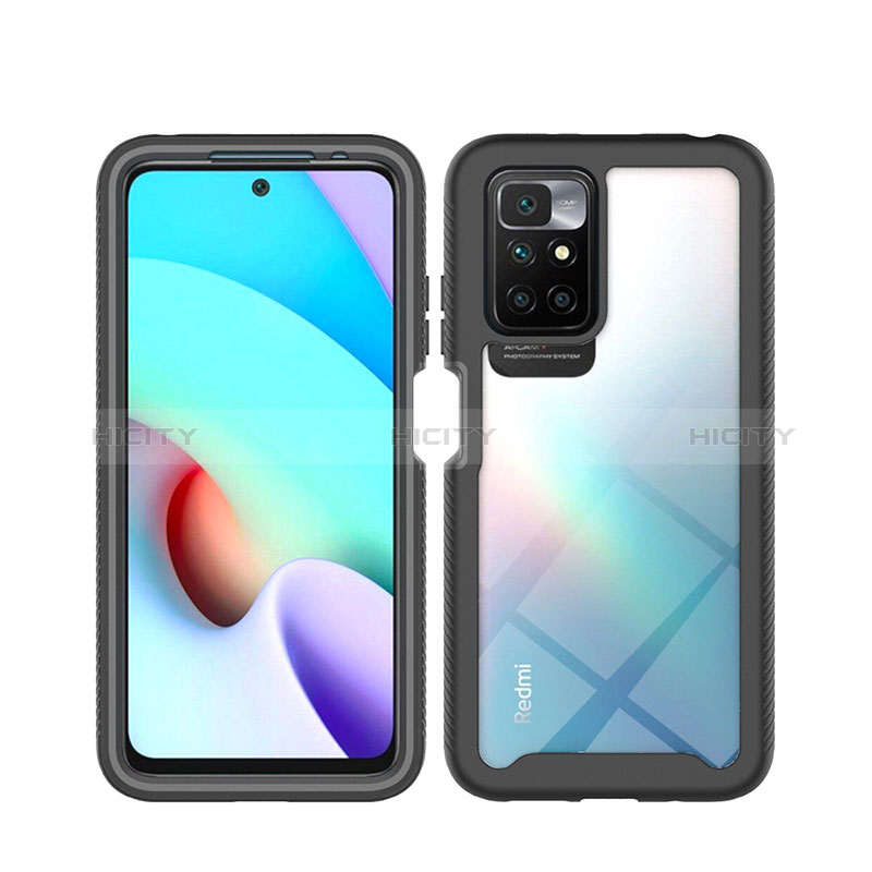 Silikon Schutzhülle Rahmen Tasche Hülle Durchsichtig Transparent 360 Grad Ganzkörper ZJ4 für Xiaomi Redmi Note 11 4G (2021) groß