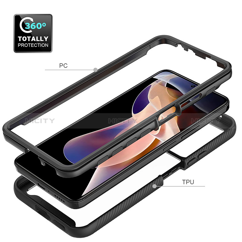 Silikon Schutzhülle Rahmen Tasche Hülle Durchsichtig Transparent 360 Grad Ganzkörper ZJ4 für Xiaomi Redmi Note 11 Pro+ Plus 5G