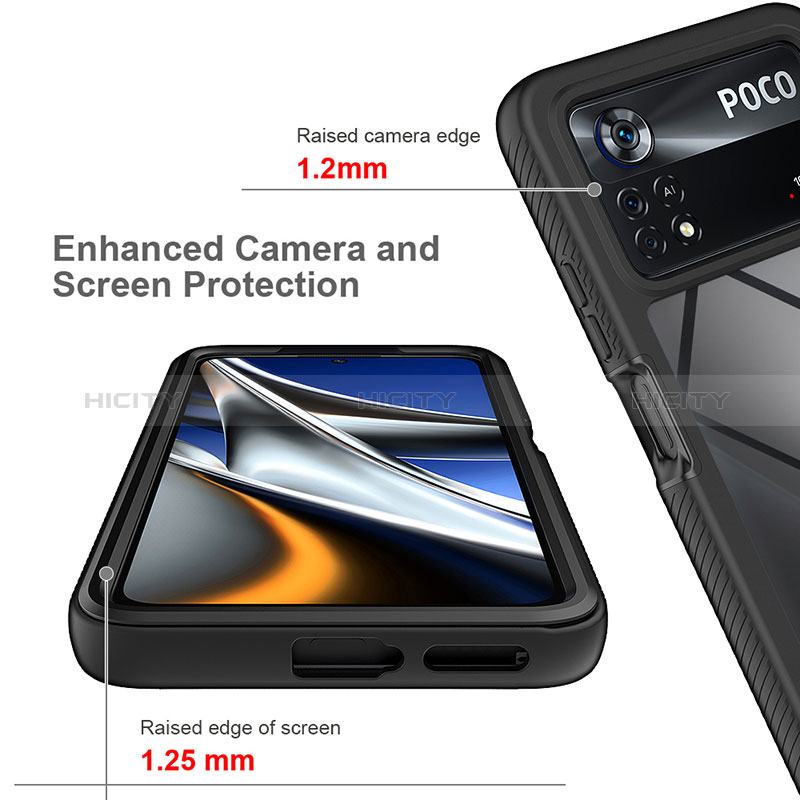 Silikon Schutzhülle Rahmen Tasche Hülle Durchsichtig Transparent 360 Grad Ganzkörper ZJ4 für Xiaomi Redmi Note 11E Pro 5G