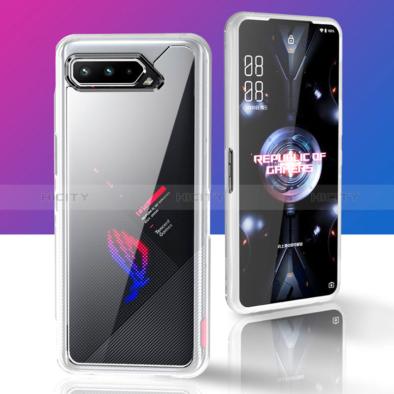 Silikon Schutzhülle Rahmen Tasche Hülle Durchsichtig Transparent 360 Grad Ganzkörper ZJ5 für Asus ROG Phone 5 Pro