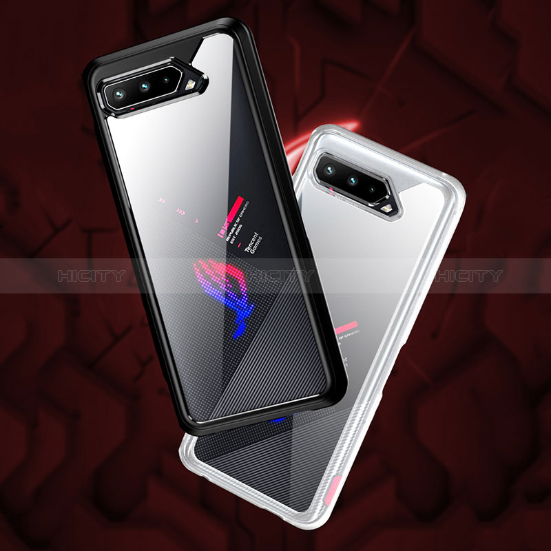 Silikon Schutzhülle Rahmen Tasche Hülle Durchsichtig Transparent 360 Grad Ganzkörper ZJ5 für Asus ROG Phone 5 Pro