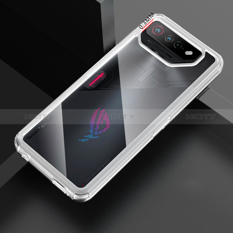 Silikon Schutzhülle Rahmen Tasche Hülle Durchsichtig Transparent 360 Grad Ganzkörper ZJ5 für Asus ROG Phone 7