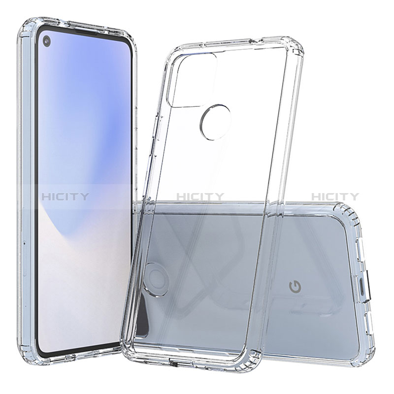 Silikon Schutzhülle Rahmen Tasche Hülle Durchsichtig Transparent 360 Grad Ganzkörper ZJ5 für Google Pixel 5 XL 5G