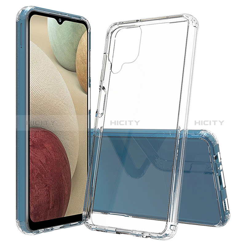 Silikon Schutzhülle Rahmen Tasche Hülle Durchsichtig Transparent 360 Grad Ganzkörper ZJ5 für Samsung Galaxy A12